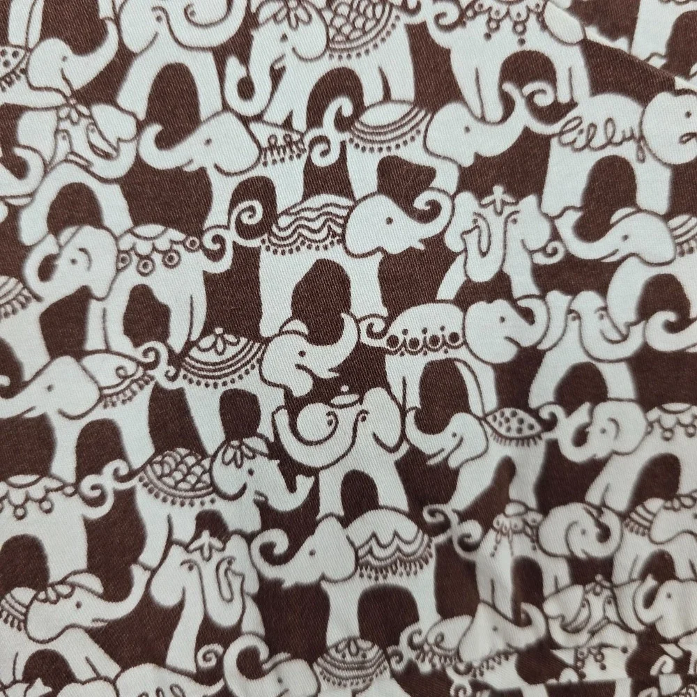 Lilly Pulitzer Top Women's Elephant Print Brown White Size 6 - Picture 5 of 14